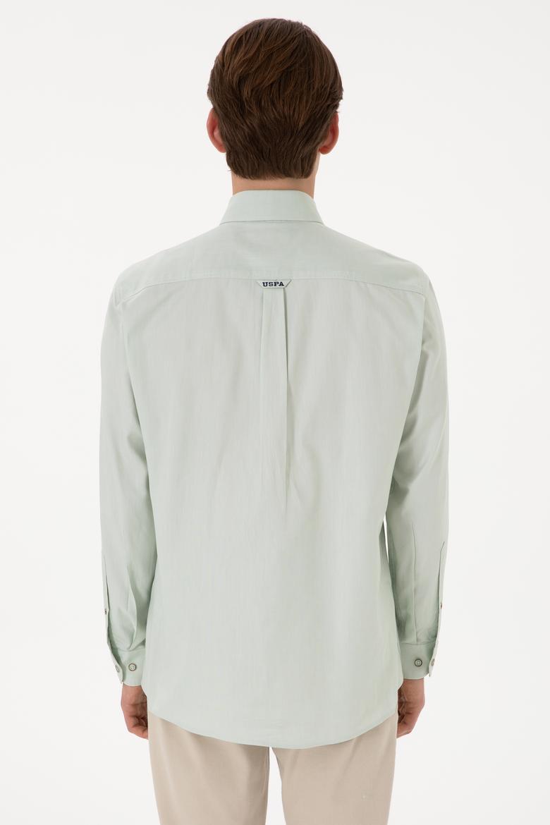 Erkek Su Yeşili Uzun Kollu Basic Gömlek - 50297981070