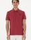 Erkek Slim Fit Polo Yaka Vişne Basic Tişört