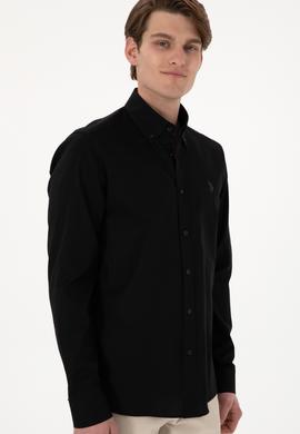 Erkek Siyah Uzun Kollu Basic Gömlek - 50298001033
