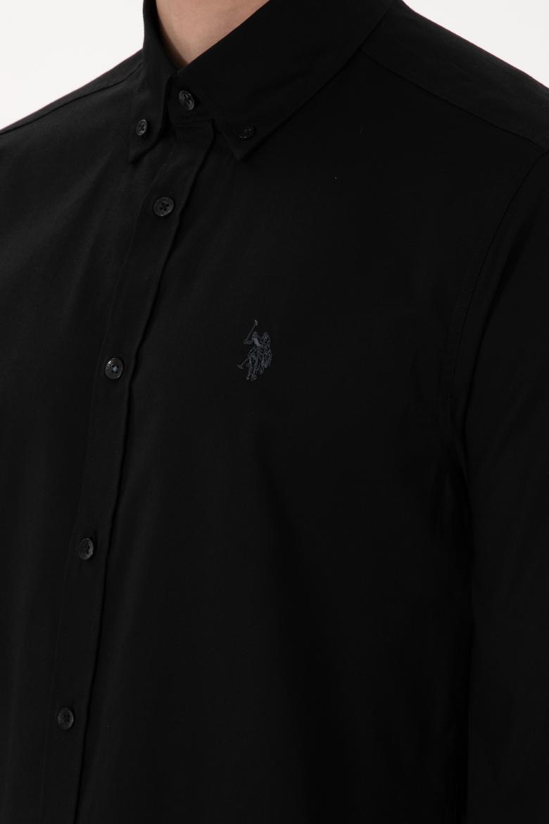 Erkek Siyah Uzun Kollu Basic Gömlek - 50298001033