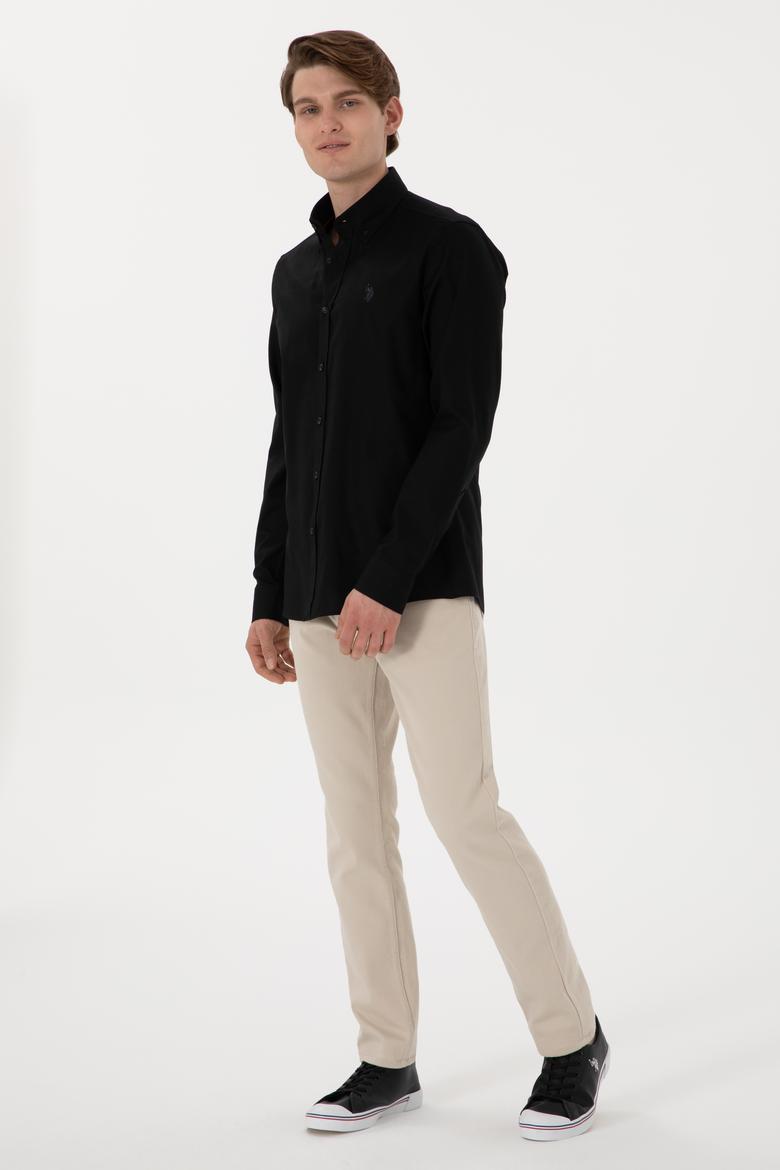 Erkek Siyah Uzun Kollu Basic Gömlek - 50298001033