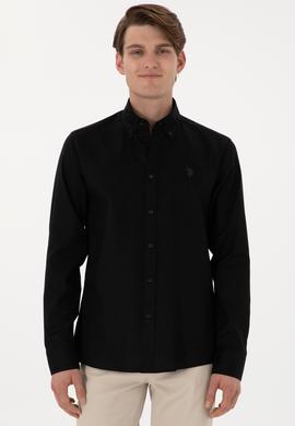 Erkek Siyah Uzun Kollu Basic Gömlek - 50298001033