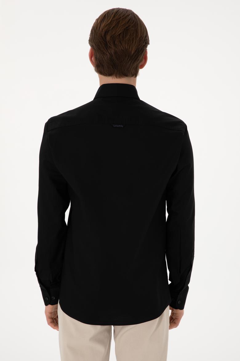 Erkek Siyah Uzun Kollu Basic Gömlek - 50298001033