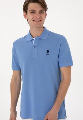 Erkek Regular Fit Polo Yaka Koyu Mavi Basic Tişört - 50298031110