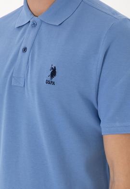 Erkek Regular Fit Polo Yaka Koyu Mavi Basic Tişört - 50298031110