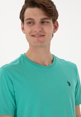 Erkek Regular Fit Bisiklet Yaka Mint Basic Tişört - 50298035057