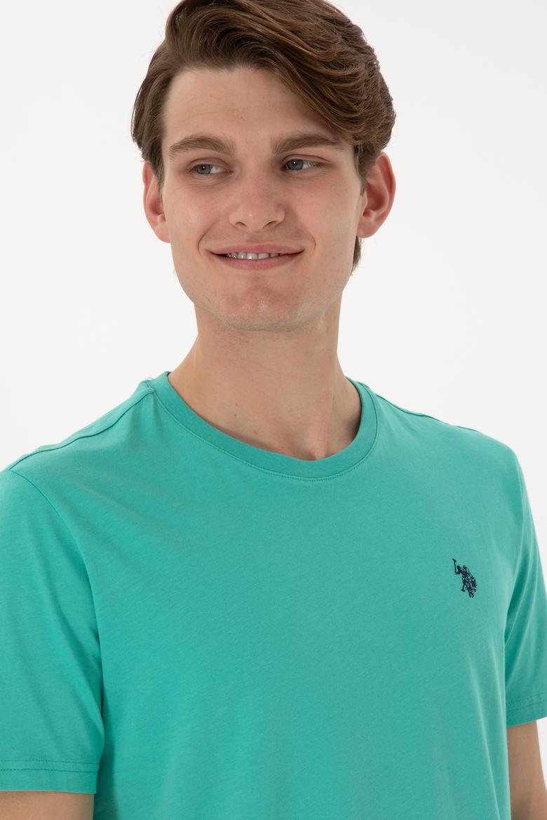 Erkek Regular Fit Bisiklet Yaka Mint Basic Tişört - 50298035057