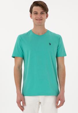 Erkek Regular Fit Bisiklet Yaka Mint Basic Tişört - 50298035057