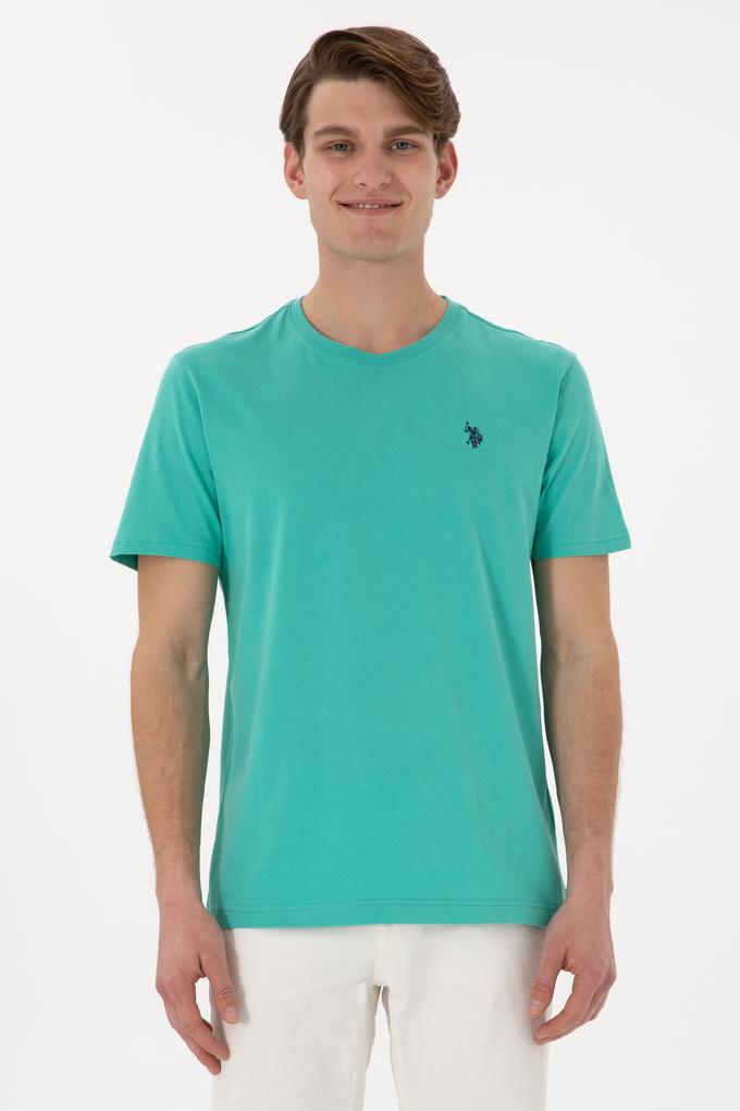 Erkek Regular Fit Bisiklet Yaka Mint Basic Tişört