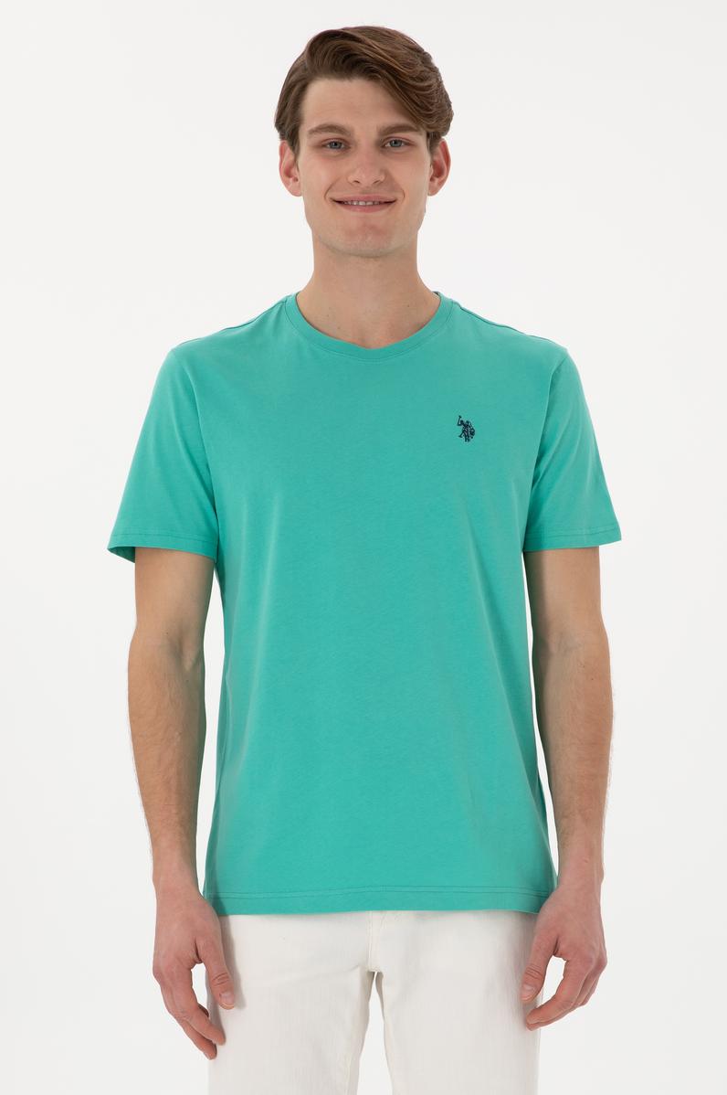 Erkek Regular Fit Bisiklet Yaka Mint Basic Tişört