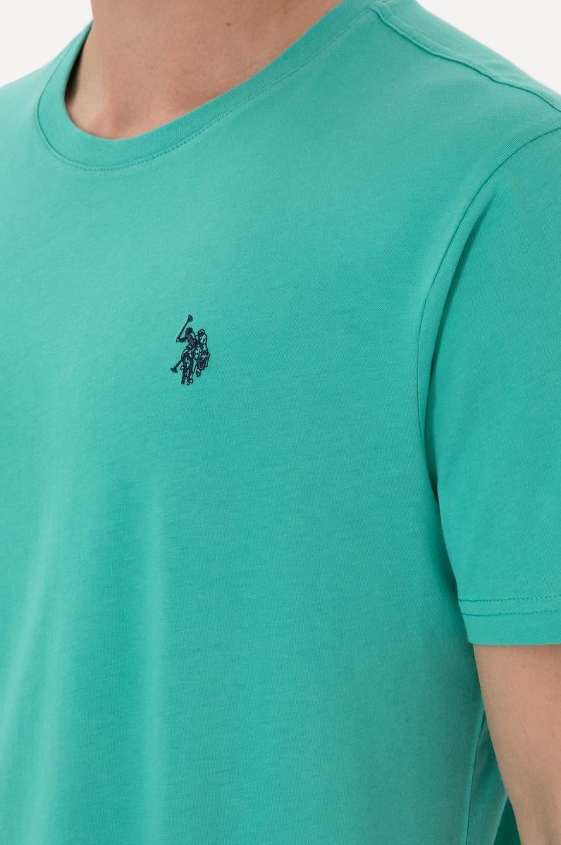 Erkek Regular Fit Bisiklet Yaka Mint Basic Tişört