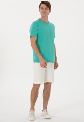 Erkek Regular Fit Bisiklet Yaka Mint Basic Tişört - 50298035057