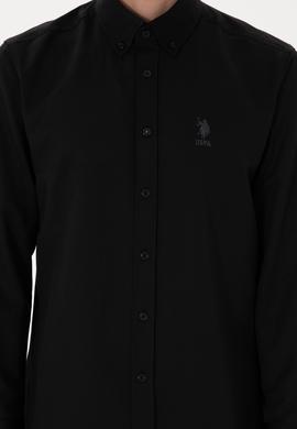 Erkek Siyah Uzun Kollu Basic Gömlek - 50298021019