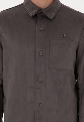 Erkek Antrasit Deri Ceket - 50307337004