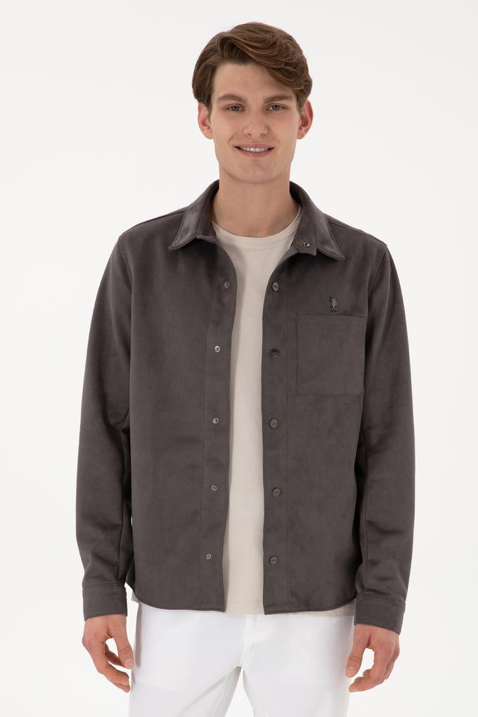 Erkek Antrasit Deri Ceket