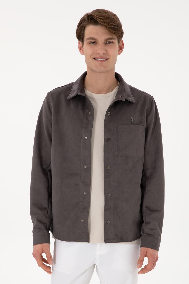 Erkek Antrasit Deri Ceket