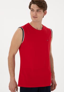 Erkek Bisiklet Yaka Kırmızı Pijama Takımı - 50309234003