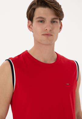 Erkek Bisiklet Yaka Kırmızı Pijama Takımı - 50309234003