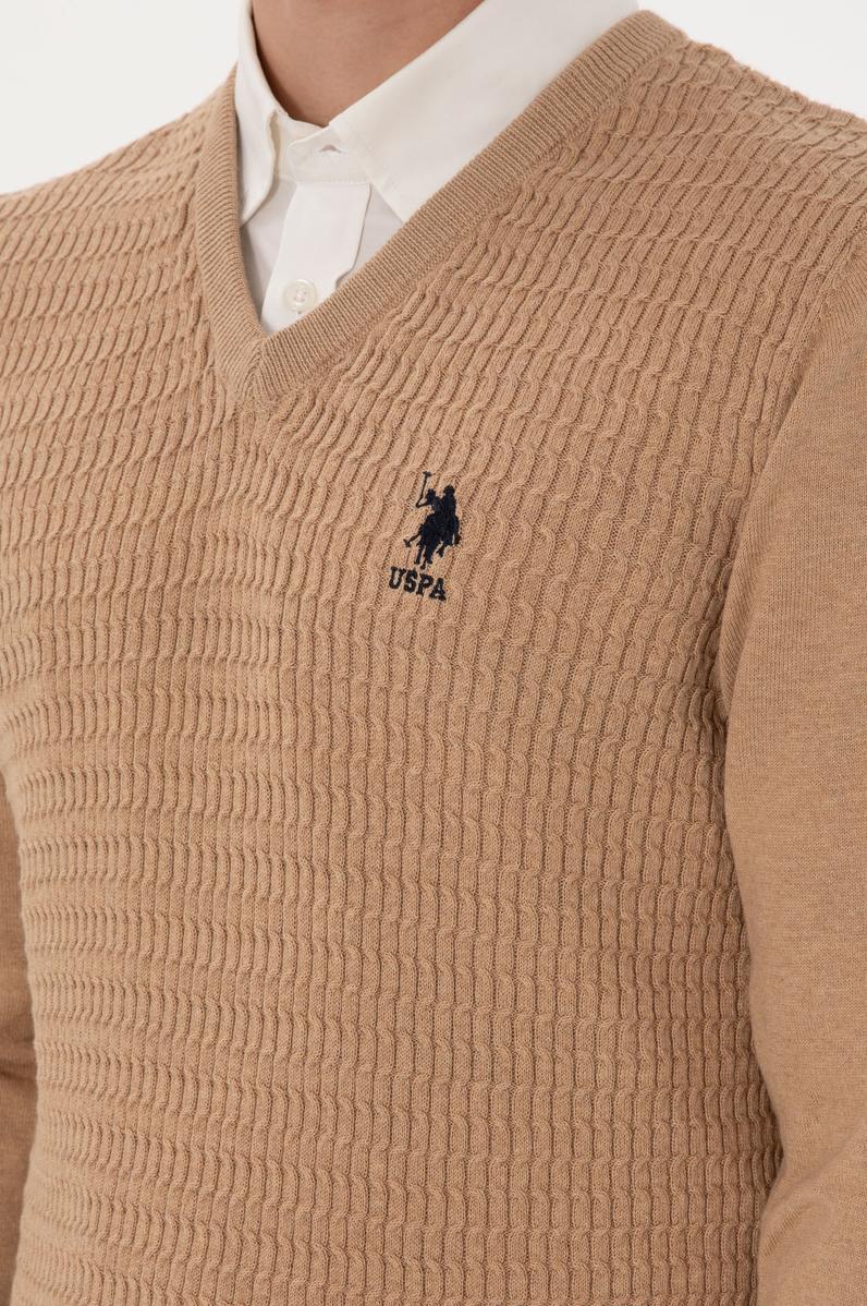 Erkek Camel Melanj Basic Kazak