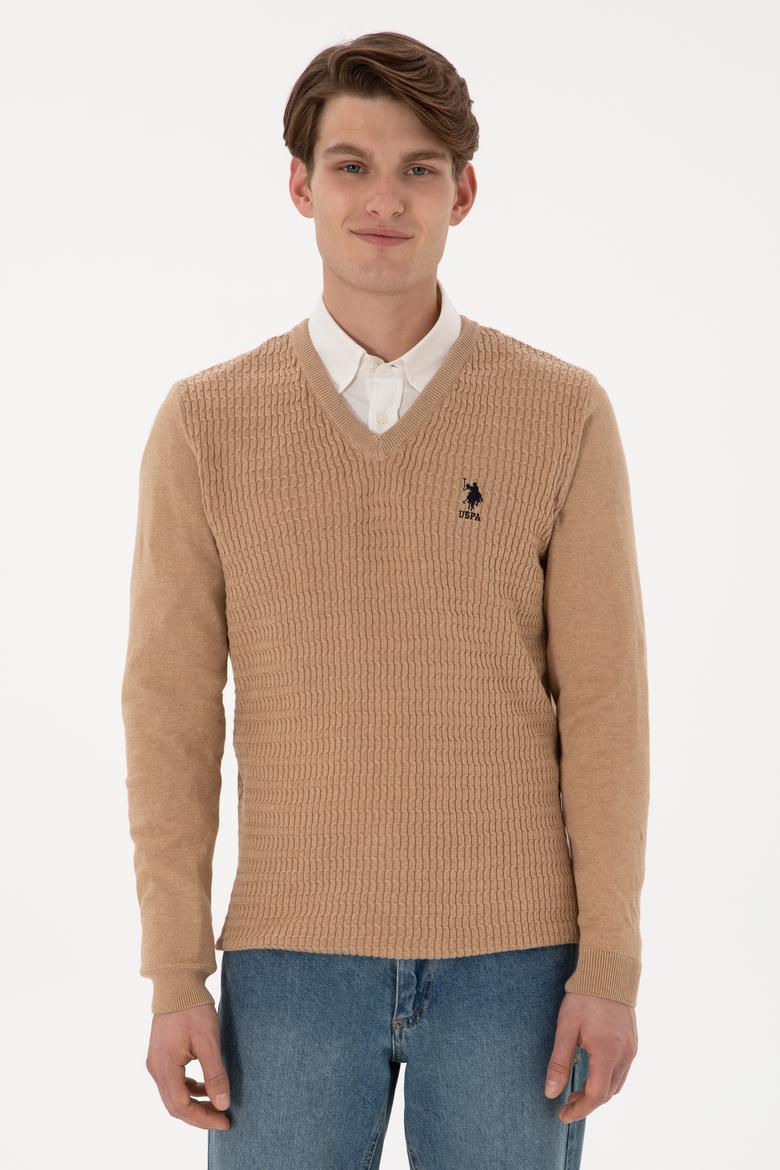 Erkek Camel Melanj Basic Kazak