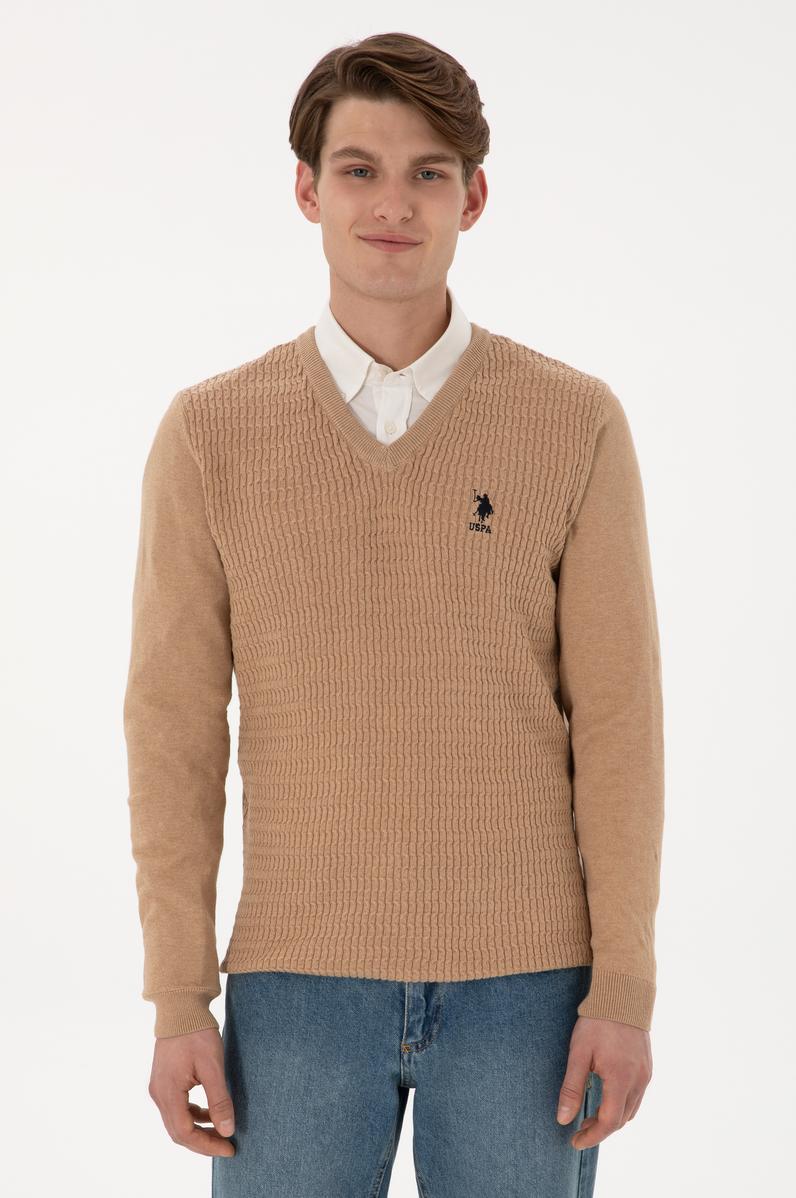 Erkek Camel Melanj Basic Kazak