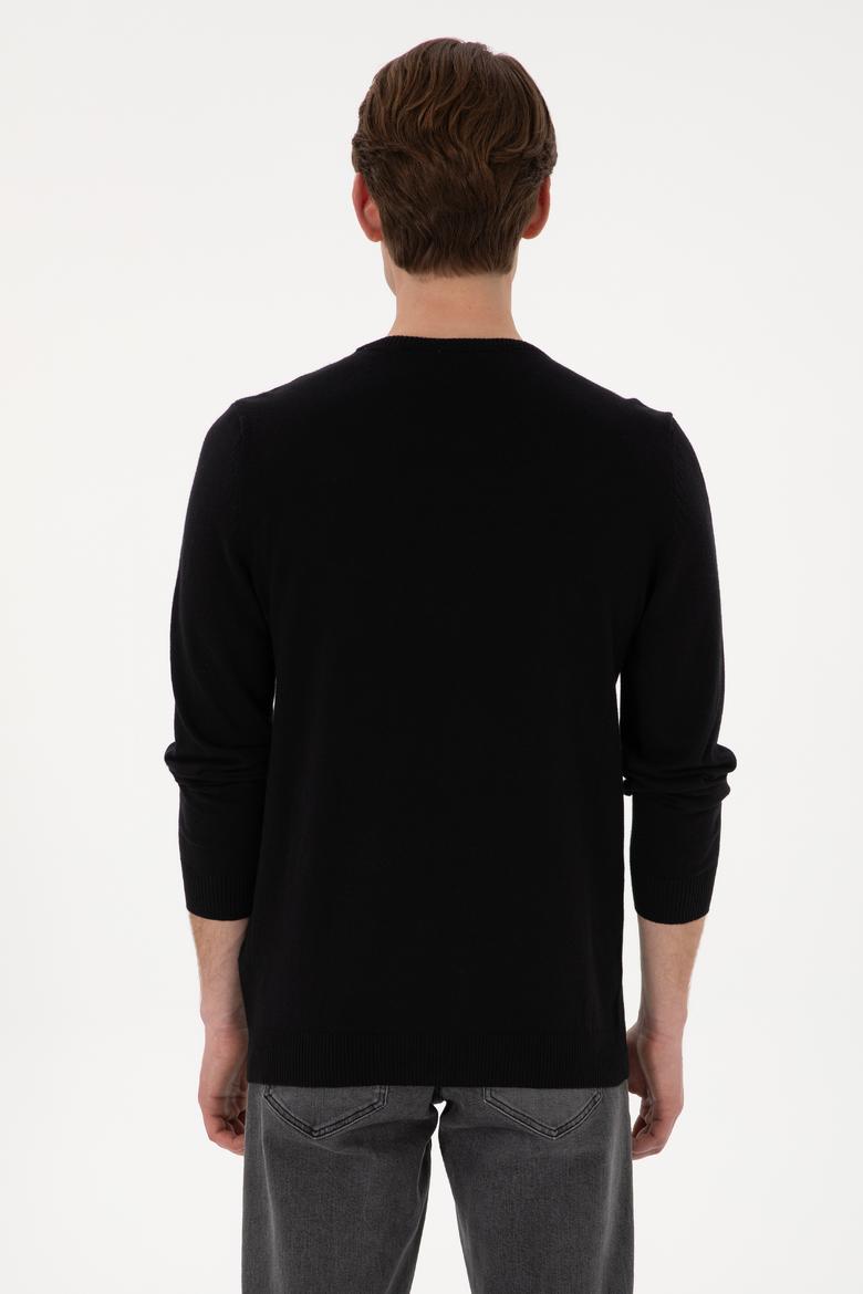 Erkek Siyah Basic Kazak - 50288880014