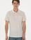 Erkek Regular Fit Polo Yaka Krem Tişört