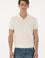Erkek Slim Fit Polo Yaka Krem Tişört