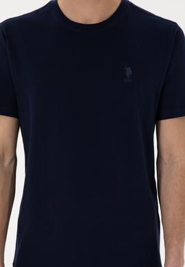 Erkek Regular Fit Bisiklet Yaka Lacivert Tişört - 50306413021