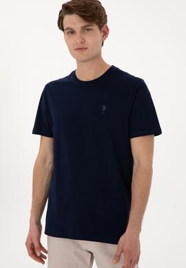 Erkek Regular Fit Bisiklet Yaka Lacivert Tişört - 50306413021