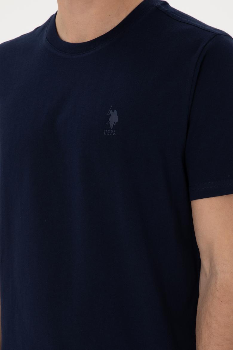 Erkek Regular Fit Bisiklet Yaka Lacivert Tişört - 50306413021