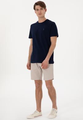 Erkek Regular Fit Bisiklet Yaka Lacivert Tişört - 50306413021