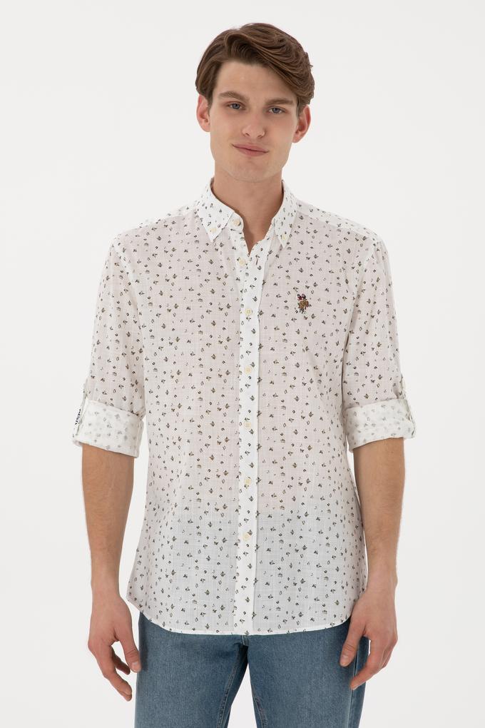 Erkek Koyu Haki Uzun Kollu Gömlek