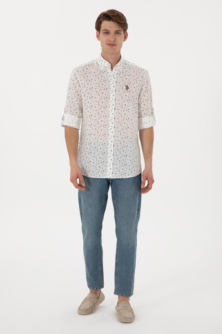 Erkek Koyu Haki Uzun Kollu Gömlek - 50300426009