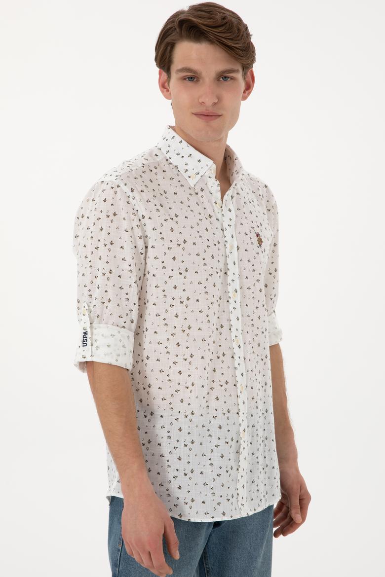 Erkek Koyu Haki Uzun Kollu Gömlek - 50300426009