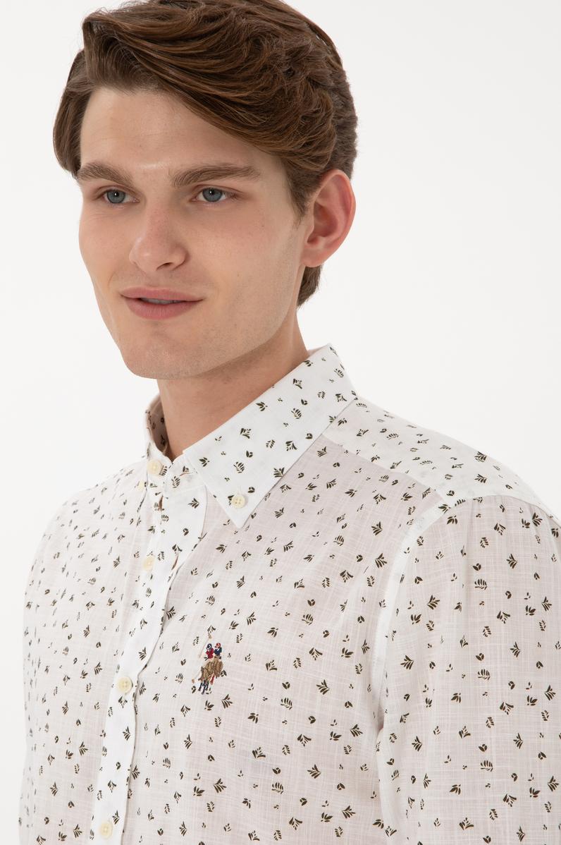 Erkek Koyu Haki Uzun Kollu Gömlek