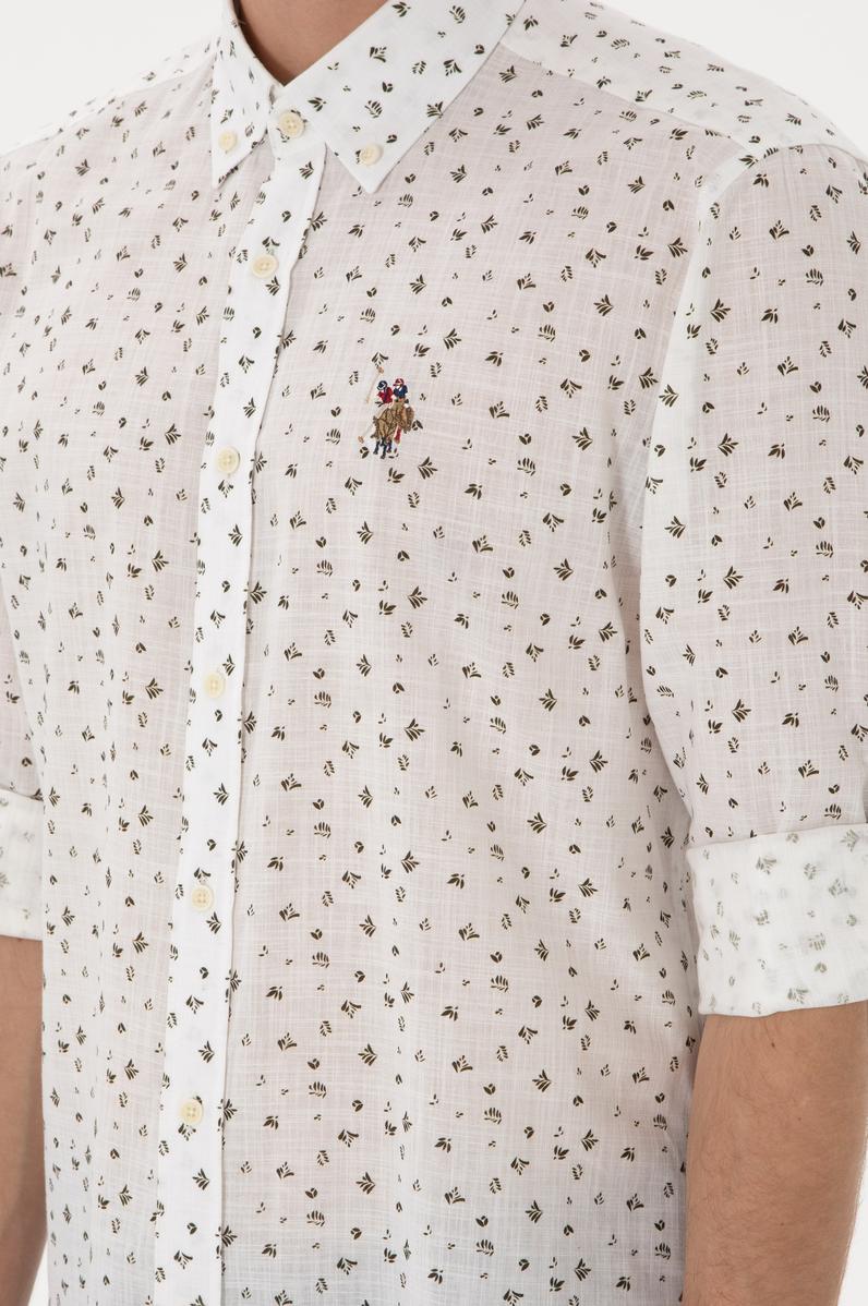 Erkek Koyu Haki Uzun Kollu Gömlek