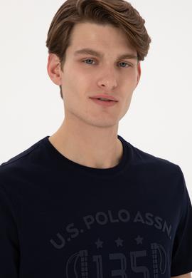 Erkek Regular Fit Bisiklet Yaka Lacivert Tişört - 50300047011