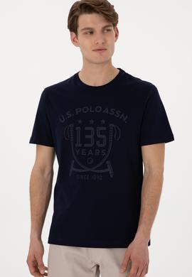 Erkek Regular Fit Bisiklet Yaka Lacivert Tişört - 50300047011