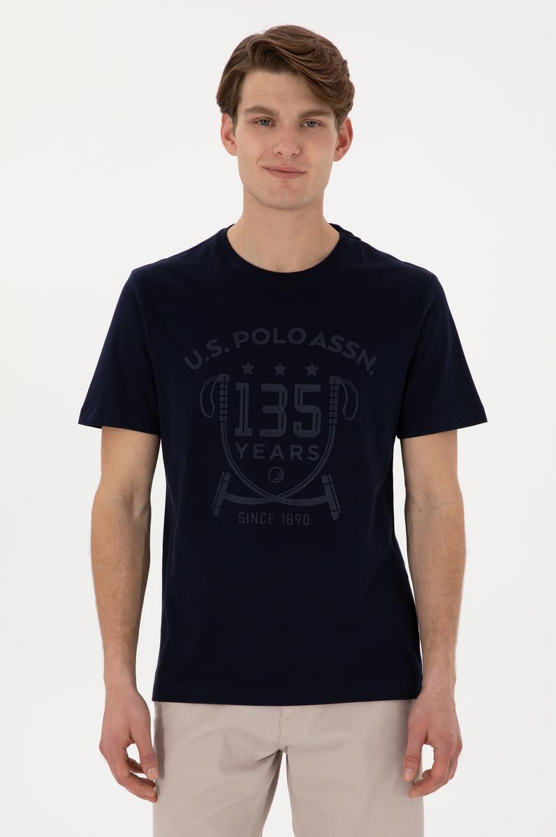 Erkek Regular Fit Bisiklet Yaka Lacivert Tişört