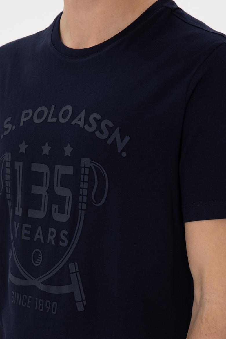 Erkek Regular Fit Bisiklet Yaka Lacivert Tişört - 50300047011