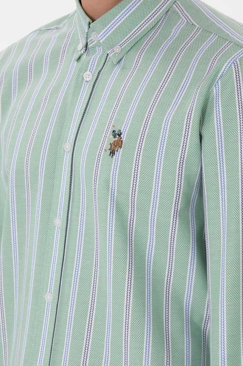 Erkek Yeşil Uzun Kollu Gömlek