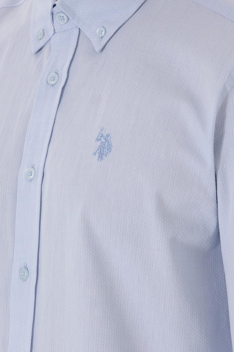 Erkek Açık Mavi Uzun Kollu Gömlek