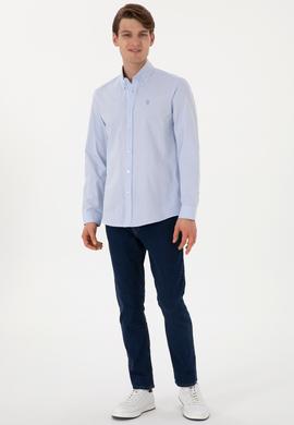 Erkek Açık Mavi Uzun Kollu Gömlek - 50299598006