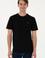 Erkek Regular Fit Bisiklet Yaka Siyah Tişört