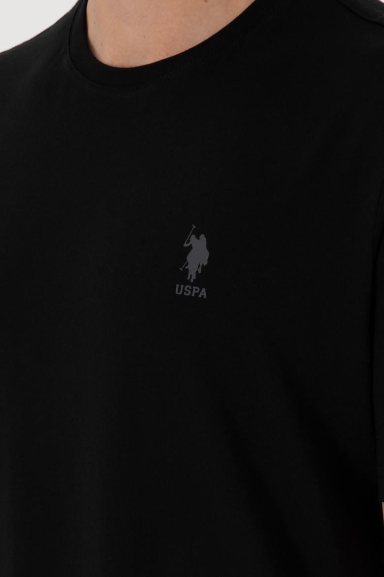 Erkek Regular Fit Bisiklet Yaka Siyah Tişört - 50299544053