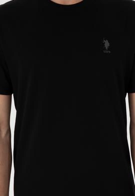 Erkek Regular Fit Bisiklet Yaka Siyah Tişört - 50299544053