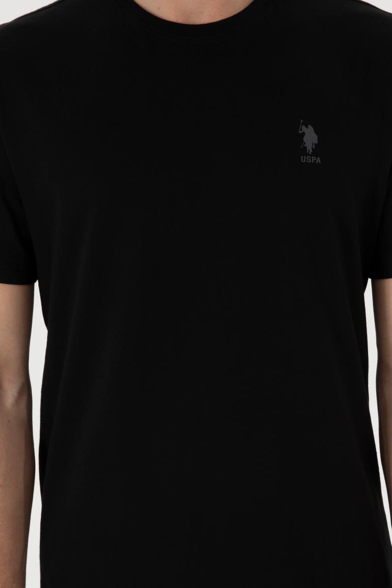 Erkek Regular Fit Bisiklet Yaka Siyah Tişört - 50299544053