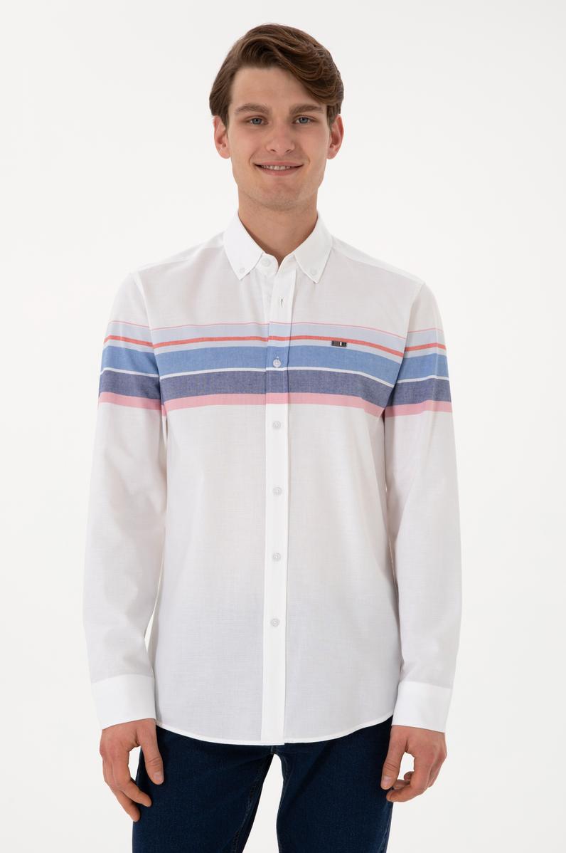 Erkek Açık Mavi Uzun Kollu Gömlek