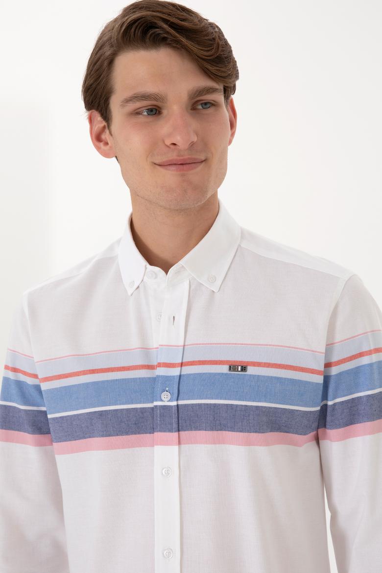 Erkek Açık Mavi Uzun Kollu Gömlek - 50300216008